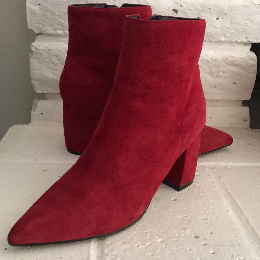 Marc Fisher Retire Booties- Red